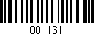 Código de barras (EAN, GTIN, SKU, ISBN): '081161'