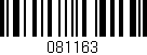 Código de barras (EAN, GTIN, SKU, ISBN): '081163'