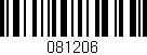 Código de barras (EAN, GTIN, SKU, ISBN): '081206'