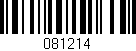 Código de barras (EAN, GTIN, SKU, ISBN): '081214'