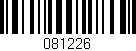 Código de barras (EAN, GTIN, SKU, ISBN): '081226'