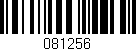 Código de barras (EAN, GTIN, SKU, ISBN): '081256'