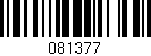 Código de barras (EAN, GTIN, SKU, ISBN): '081377'