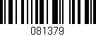 Código de barras (EAN, GTIN, SKU, ISBN): '081379'