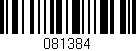 Código de barras (EAN, GTIN, SKU, ISBN): '081384'
