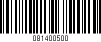 Código de barras (EAN, GTIN, SKU, ISBN): '081400500'