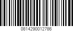 Código de barras (EAN, GTIN, SKU, ISBN): '0814290012786'