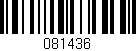 Código de barras (EAN, GTIN, SKU, ISBN): '081436'
