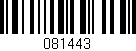 Código de barras (EAN, GTIN, SKU, ISBN): '081443'