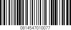 Código de barras (EAN, GTIN, SKU, ISBN): '0814547010077'