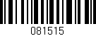 Código de barras (EAN, GTIN, SKU, ISBN): '081515'