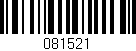 Código de barras (EAN, GTIN, SKU, ISBN): '081521'