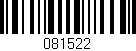 Código de barras (EAN, GTIN, SKU, ISBN): '081522'
