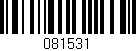 Código de barras (EAN, GTIN, SKU, ISBN): '081531'