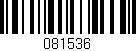 Código de barras (EAN, GTIN, SKU, ISBN): '081536'