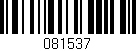 Código de barras (EAN, GTIN, SKU, ISBN): '081537'