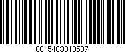 Código de barras (EAN, GTIN, SKU, ISBN): '0815403010507'