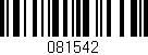 Código de barras (EAN, GTIN, SKU, ISBN): '081542'