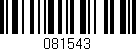 Código de barras (EAN, GTIN, SKU, ISBN): '081543'