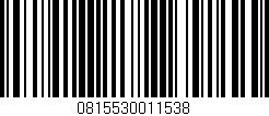 Código de barras (EAN, GTIN, SKU, ISBN): '0815530011538'
