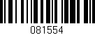 Código de barras (EAN, GTIN, SKU, ISBN): '081554'
