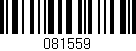 Código de barras (EAN, GTIN, SKU, ISBN): '081559'