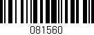 Código de barras (EAN, GTIN, SKU, ISBN): '081560'