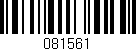 Código de barras (EAN, GTIN, SKU, ISBN): '081561'