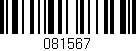Código de barras (EAN, GTIN, SKU, ISBN): '081567'
