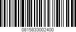 Código de barras (EAN, GTIN, SKU, ISBN): '0815833002400'