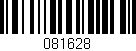 Código de barras (EAN, GTIN, SKU, ISBN): '081628'