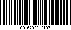 Código de barras (EAN, GTIN, SKU, ISBN): '0816293013197'
