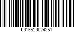 Código de barras (EAN, GTIN, SKU, ISBN): '0816523024351'