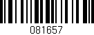 Código de barras (EAN, GTIN, SKU, ISBN): '081657'