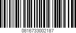 Código de barras (EAN, GTIN, SKU, ISBN): '0816733002187'