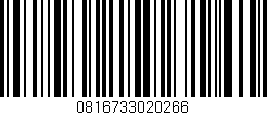 Código de barras (EAN, GTIN, SKU, ISBN): '0816733020266'