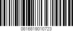 Código de barras (EAN, GTIN, SKU, ISBN): '0816819010723'