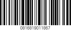 Código de barras (EAN, GTIN, SKU, ISBN): '0816819011867'