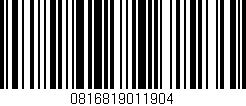 Código de barras (EAN, GTIN, SKU, ISBN): '0816819011904'