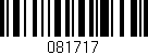 Código de barras (EAN, GTIN, SKU, ISBN): '081717'