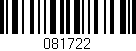 Código de barras (EAN, GTIN, SKU, ISBN): '081722'