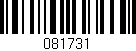 Código de barras (EAN, GTIN, SKU, ISBN): '081731'