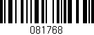 Código de barras (EAN, GTIN, SKU, ISBN): '081768'