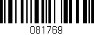 Código de barras (EAN, GTIN, SKU, ISBN): '081769'