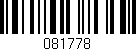 Código de barras (EAN, GTIN, SKU, ISBN): '081778'