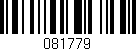 Código de barras (EAN, GTIN, SKU, ISBN): '081779'