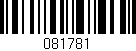 Código de barras (EAN, GTIN, SKU, ISBN): '081781'