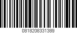 Código de barras (EAN, GTIN, SKU, ISBN): '0818208331389'