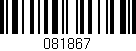 Código de barras (EAN, GTIN, SKU, ISBN): '081867'