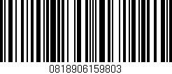 Código de barras (EAN, GTIN, SKU, ISBN): '0818906159803'